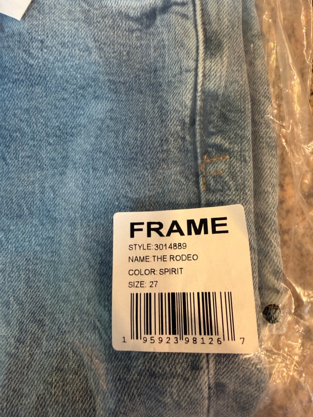 Frame The Rodeo Boot Cut Jeans in the color Spirit Light Wash Size 27 - Picture 6 of 7